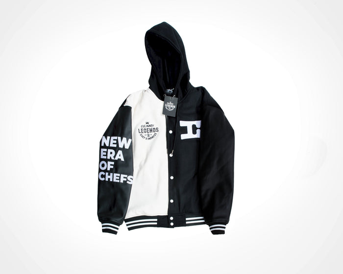 White & Black Lettermen Jackets | Black Jackets | Chef II Impress