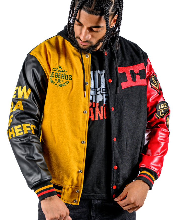 Red Lettermen Jacket | Red Varsity Jacket | Chef II Impress