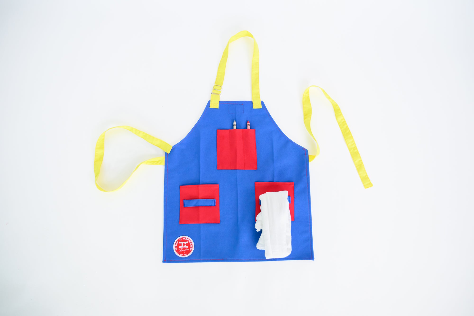 Red Kids Apron| Kitchen Kids Apron | Chef II Impress