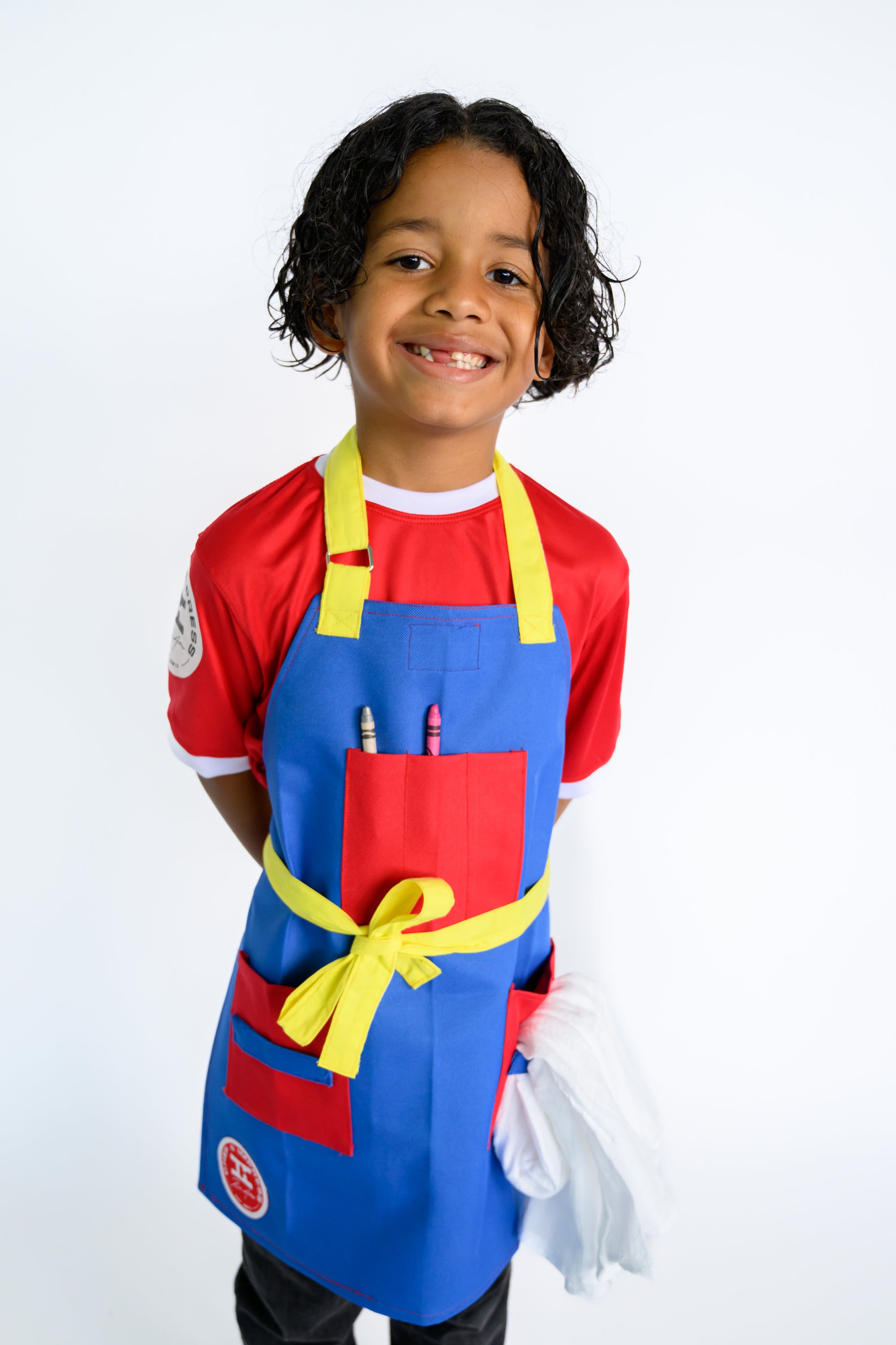 Red Kids Apron| Kitchen Kids Apron | Chef II Impress