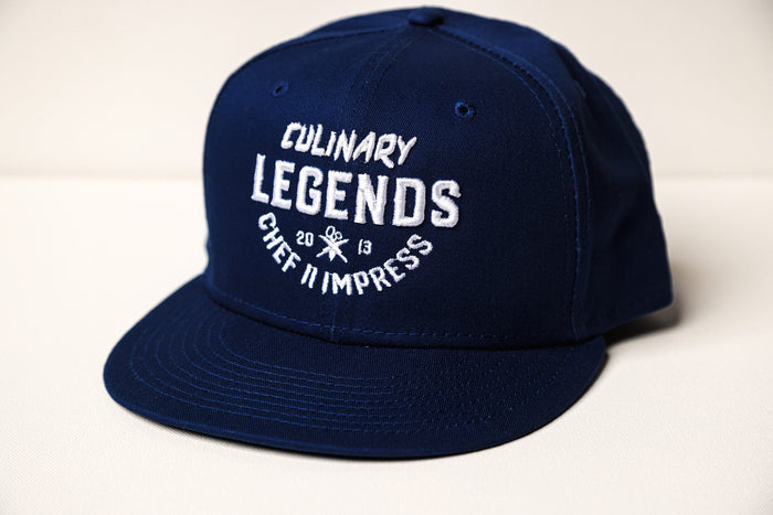 Navy Printed Hat | Navy Embroidered Hat | Chef II Impress